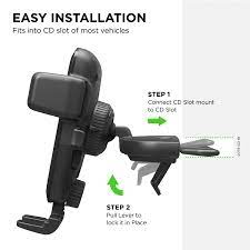 Iottie Easy One Touch Wireless Fast Charging Cd Slot Mount Schwarz