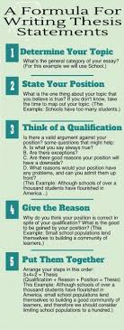 A Formula For Writing Thesis Statements Essay Writing Skills Writing A Thesis Statement Academic Essay Writing