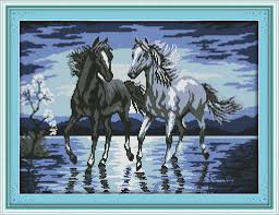 5 out of 5 stars. The Horses Travel Together Cross Stitch Kit 14ct 11ct Pre Stamped Canvas Embroidery Diy Handmade Needlework Package Aliexpress