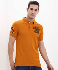 Superdry Solid Men Polo Neck Yellow T Shirt Buy Superdry