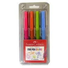 Caneta Hidrográfica Ponta Fina Preta Fine Pen Faber Castell Estojo Fine Pen Color C 4 Faber Castell 2zf Coisas De Papelaria Tipos De Caneta Material De Papelaria
