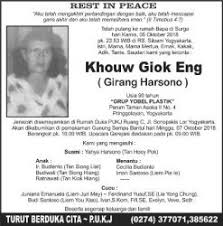 Give up the ghost, go, life: Berita Duka Khouw Giok Eng Meninggal Dunia Tribun Jateng