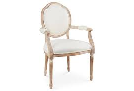 The Vintage Finish On This French Style Armchair Makes It Look Like A Real Antique Linen Dining Chairs Furniture Patio Furniture Redo