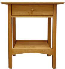 Modern Shaker Night Stand Solid Hardwood Natural Finish Made In Usa Diy Nightstand Shaker Style Furniture Shaker Furniture