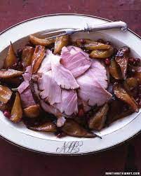 Http Www Marthastewart Com 282162 Honeyed Ham With Pears And Cranberries Honey Ham Recipes Cranberry Recipes