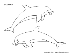 Dolphins are found in tropical oceans and other warm waters around the globe. Dolphin Free Printable Templates Coloring Pages Firstpalette Com