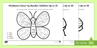 Complementary colors can be calculated by taking the inverse of the hue (i.e. Colour By Number Addition Activity Pack Minibeast Colour By Number Addition