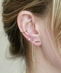 multiple ear piercing keeping it classy and edgy piercing jewelry ear piercings bar earrings