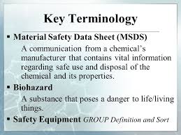 캐비테이션(cavitation) 기포의 생성 파괴 기포의 발생. Material Safety Data Sheets Hazards In The Lab Chemical Classes Ppt Video Online Download