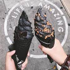 Black Ice Cream Who Knew It Was A Thing Not Me Follow For More Epic Food Pics Black Ice Cream Ice Cream Black Food