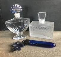 Glass Perfume Bottle Set of 3, Paris, Boudoir Dresser ...