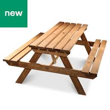Agad Wooden 6 Seater Picnic Bench Picnic Bench Wooden Picnic Tables Wooden Garden