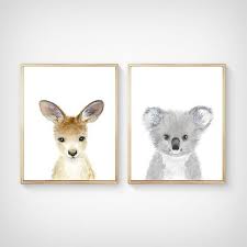 Baby Koala Print Australian Animal Baby Animal Prints Baby Etsy Australian Animal Nursery Baby Animal Nursery Animal Baby Room