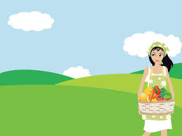 Fppt Com Free Garden Powerpoint Templates With A Girl Gathering Some Fruits And Vegetables Kids Background Garden Layout Vegetable Powerpoint Templates