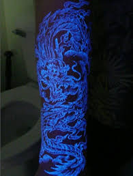 Do white tattoos glow in the dark? Uv Ink Dragon Tattoo This Is So Robert Stevens Thebestdragontattoos Dark Tattoos For Men Uv Ink Tattoos Uv Tattoo