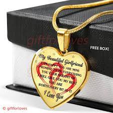 To give her a unique girlfriend gift a personalized phone cover may be a good option. To My Girlfriend Luxury Necklace Best Gift For Girlfriend On First Date My Beloved Girlfriend I Am Happy You Are Mine I Promise To Be Everything You Ever In 2021