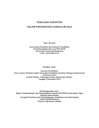 Pdf Penilaian Karakter Dalam Perspektif Kurikulum 2013
