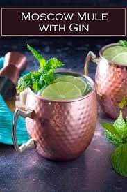 Moscow Mule With Gin Recipe Cocktail Liquor Drink Gin Alcohol Via Foxvalleyfoodie Moscow Mule With Gin Gin Recipes Moscow Mule Recipe
