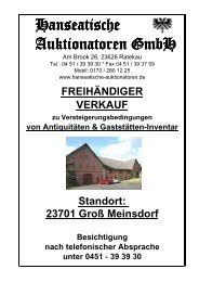 Die spontane idee freunde in haffkrug zu besuchen, führte mich auf die internetseite des. Presseinfo Haus Marion Hanseatische Auktionatoren