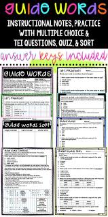 Guide Words Made Easy Guide Words Word Sorts Instructional Resources