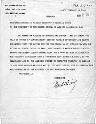 What's the time frame to hear something back? Letter From Ho Chi Minh To Harry S Truman Hanoi 28 February 1946 Cvce Website