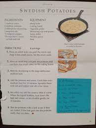 Kirsten S Swedish Potatoes Recipe From American Girl Doll Cookbook Vintage Recipes Swedish Recipes Retro Recipes