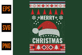 Download Merry Christmas Ugly Sweater Design Graphic By Ajgortee Creative Fabrica SVG Cut Files