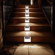 Anauto Led Solar Stair Step Lights Pathway Lights Outdoor Waterproof Wall Garden Yard Lamp Night Light Walmart Com Walmart Com