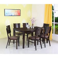 Make mealtimes more inviting with comfortable and attractive dining room and kitchen chairs. Home By Nilkamal Fern 6 Seater Dining Table Set Erin Brown Buy Online In United Arab Emirates At Desertcart Ae Productid 76140287