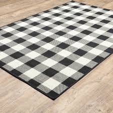 Black And White Indoor Outdoor Rug Wiest Plaid Black Cream Indoor Outdoor Area Rug In 2020 Outdoor Rugs Patio Indoor Outdoor Area Rugs Patio Rugs