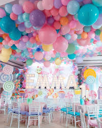 Balloons Can Be One Of The Most Inexpensive And Simple Decoration For Any Party Candy Land Birthday Party Unicorn Birthday Parties Birthday Party Decorations