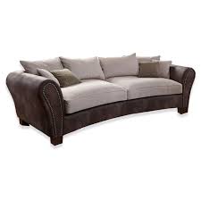 Big Sofa Braun Beige Federkern Inklusive Kissen Big Sofa Mit Schlaffunktion Sofa Mit Bettfunktion Sofa
