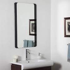 The most common rectangular bathroom mirror material is wood. Decor Wonderland Rectangular Large Frameless Bathroom Mirror Ssm10060b Bellacor