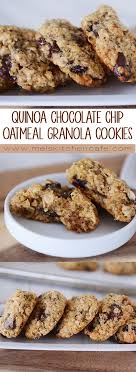 Quinoa Chocolate Chip Oatmeal Granola Cookies Recipe Granola Cookies Food Oatmeal Granola