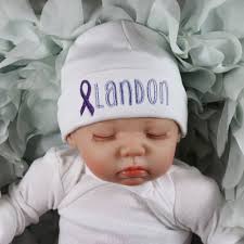 Personalized Preemie Hat: Prematurity Awareness Ribbon, Newborn Gift