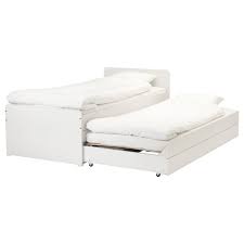 Slakt Sengestel Med Underseng Opbevaring Hvid 90x200 Cm Ikea Sengeramme Ikea Seng Seng Opbevaring