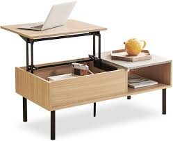 Compare prices & save money on living room furniture. Buy Harmati Lift Top Coffee Table With Storage Lift Up Center Table For Living Room Home Mid Century Modern Pop Up Rising Adjustable Furniture Table Oak Cement Effect Online In