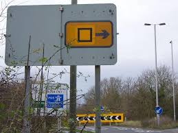 Caution, road closed, slippery when wet and many others including deer crossing and cattle crossing signs. Here S What The Yellow Box Symbols Mean On Motorway And A Road Signs And No They Re Not For A Nuclear Disaster