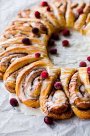 The recipe uses a combination of whole wheat and white flour. Cinnamon Roll Wreath Sally S Baking Addiction