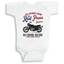 Vintage Japanese Motorcycle Honda Goldwing Gl 1000 Funny Infant Shirts Baby Romper Jumpsuit Newborn Creeper Wish