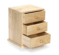 Small Three Drawer Wooden Cabinet Wooden Drawers Wooden Cabinets Unfinished Wood Boxes