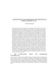 Chris stares took his wife on a 'work' christmas where he presented her with a complete an annual. Pdf Quantifying The Homemaker Contribution In Family Property Law