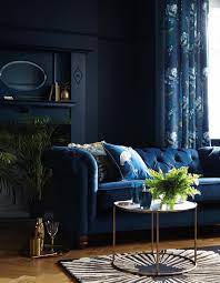 Pin By Madelyn Moore On Interery Chastnye Private Interior Blue Furniture Living Room Blue Living Room Decor Velvet Sofa Living Room