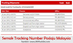 Enter tracking number to track your poslaju packages and get delivery status online. Semak Tracking Number Poslaju Malaysia Online Afiffuddin Com