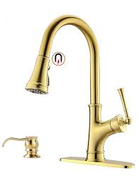 Black And Gold Kitchen Faucet Appaso Pull Down Kitchen Faucet With Magnetic Docking Sprayer Matte Black And Brushed Gold Single Handle High Gold Kitchen Faucet Gold Kitchen Kitchen Faucet