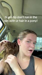 Running in Rain Big Knot in Hair