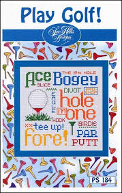 This pdf counted cross stitch pattern available for instant download. Play Golf Cross Stitch Chart Pack Of 3 Stitch It Central