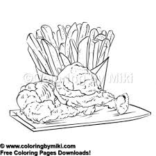 Ingredients often vary, but dishes most often consist of wide rice noodles served with little broth, pork chops, chicken, shrimp, vegetables, peanuts, and bánh tráng. Fast Food Fried Chicken Coloring Page 856 Coloring By Miki