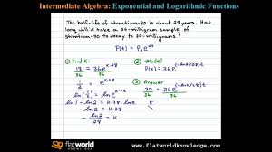 If you started out with 800 grams, how much would remain after 3 hours? Openalgebra Com Exponential Growth And Decay