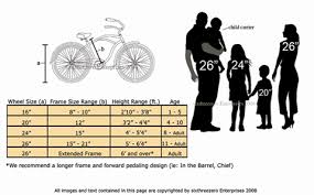 Sizing Chart Beach Bikes Shop